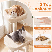 Load image into Gallery viewer, Cat Tree, 149cm Tall Cats Tower with Perches, Plush Condo, Cozy Basket
