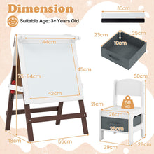 Load image into Gallery viewer, Height-adjustable Painting Easel with Chalkboard and Paper Holder
