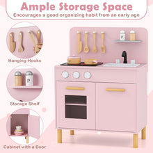 Load image into Gallery viewer, Toddler Pretend Play Kitchen with Light up Stove and Cooking Sounds
