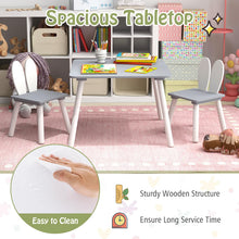 Load image into Gallery viewer, Kids Wooden Table and Rabbit Chairs Set with Space-Saving Structure
