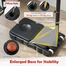 Load image into Gallery viewer, 3.3-7 FT Height Adjustable Portable Basketball Goal with Shatterproof Backboard
