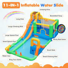 Load image into Gallery viewer, Inflatable Bouncy Castle, 11-in-1 Water Park with Double Slides
