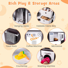 Load image into Gallery viewer, Wooden Kids Play Kitchen Corner with Lights and Water Circulation System

