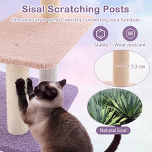 Load image into Gallery viewer, Cat Tree, Modern Cat Tower with Scratching Posts, Cat Condo, Plush Perch, Hammock
