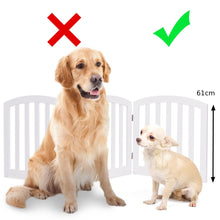 Load image into Gallery viewer, Freestanding Dog Gate with Wooden Frame and Metal Hinges

