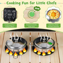 Load image into Gallery viewer, Kids Mud Kitchen Play Pretend Kitchen with Chalkboard Rotation Knobs and Cabinet
