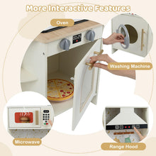 Load image into Gallery viewer, Wooden Corner Kitchen Playset with Working Faucet and Realist Sounds
