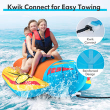 Load image into Gallery viewer, 1-3 Riders Inflatable Hot Dog Towable with EVA Seat Pads
