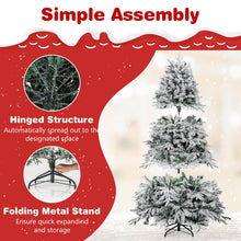 Load image into Gallery viewer, 180 cm Artificial Christmas Tree Pre-lit Hinged Xmas Tree with 270 Warm White LED Lights
