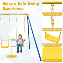 Load image into Gallery viewer, Kids Metal Swing A-Frame with Swings
