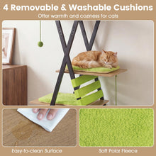 Load image into Gallery viewer, Multi-level Cat Tree, 185CM Wooden Cat Tower with Elevated Perch
