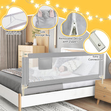 Load image into Gallery viewer, 196cm Height Adjustable Bed Rail with Double Safety Lock for Toddlers
