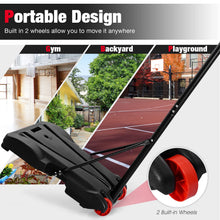 Load image into Gallery viewer, Portable 5.4FT-7FT Adjustable Basketball Backboard Hoop Net System
