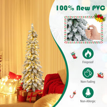 Load image into Gallery viewer, 4FT/5FT Artificial Slim Xmas Tree with PVC Branch Tips
