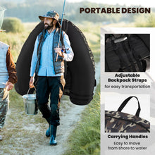 Load image into Gallery viewer, Inflatable Fishing Float Tube Portable Fishing Boat with Shoulder Straps
