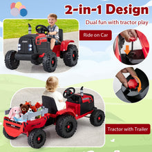 Load image into Gallery viewer, 24V Ride On Tractor with Detachable Trailer for Kids
