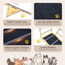 Load image into Gallery viewer, Foldable Dog Ramp with Non-slip Carpet and Removable Side Rails

