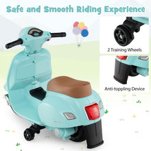 Load image into Gallery viewer, Kids Electric Motorbike, 6V Battery Powered Licensed Vespa Motorcycle with Training Wheels
