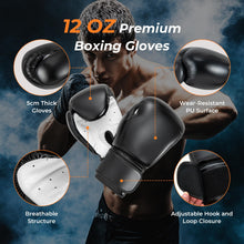 Load image into Gallery viewer, Unfilled Heavy Boxing Bag Set with 12OZ Gloves

