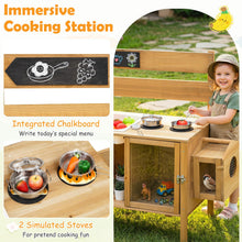 Load image into Gallery viewer, Wooden Chef Pretend Kitchen Playset with Detachable Bird Cage
