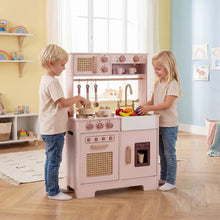 Load image into Gallery viewer, Kids Play Kitchen, Wooden Toy Kitchen with Stoves, Oven
