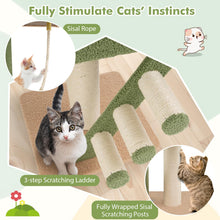 Load image into Gallery viewer, Floor to Ceiling Cat Tree, 5 Tier Tall Cat Tower with 218-270cm Adjustable Height
