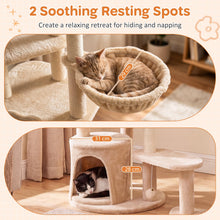 Load image into Gallery viewer, Cat Tree, 149cm Tall Cats Tower with Perches, Plush Condo, Cozy Basket
