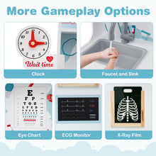 Load image into Gallery viewer, Wooden Doctor Play Set Kids Medical Center with Storage for Boys and Girls 3+ Years Old
