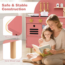 Load image into Gallery viewer, Play Kitchen for Kids Wooden Kitchen Playset with Stoves Faucet
