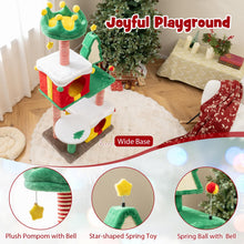 Load image into Gallery viewer, Cute Christmas Cat Tree Large Cat Tower with Sisal Scratching Posts and Carpe
