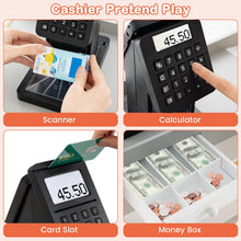 Load image into Gallery viewer, Pretend Play Grocery Store Set with Shopping Cart and 2 Chalkboards
