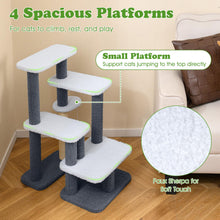 Load image into Gallery viewer, Cat Stairs, 2-in-1 Cat Tree Tower Pet Steps with Sisal Scratching Posts
