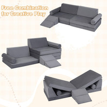 Load image into Gallery viewer, Kids Play Couch, 10-Piece Modular Toddler Soft Climb &amp; Crawl Foam Playset
