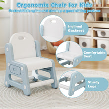 Load image into Gallery viewer, Kids Table and Chair Set with Tiltable Whiteboard and Book Stand
