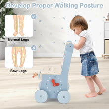 Load image into Gallery viewer, 2-in-1 Toddler First Step Activity Interactive Push Along Toy with Smooth Handle
