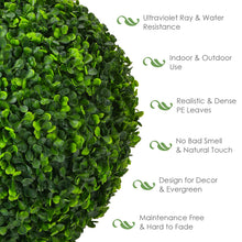 Load image into Gallery viewer, 2PCS Artificial Topiary Ball 40cm Decorative Realistic Round Topiary Plant
