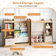 Load image into Gallery viewer, Kids Bookshelf, Toy Storage Organizer with Full-Length Mirror
