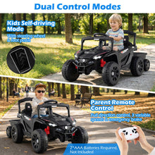Load image into Gallery viewer, 12V Battery Powered Ride On Kids Tractor with Detachable Trailer
