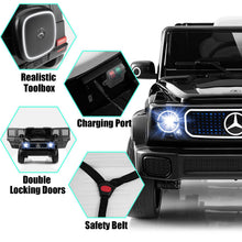 Load image into Gallery viewer, Kids Ride on Car, 12V Licensed Mercedes Benz Toy Car with Remote Control, Music, Horn, Lights, USB
