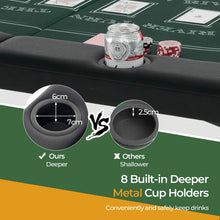 Load image into Gallery viewer, 8 Players Poker Table with Padded Rail
