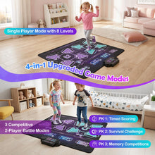 Load image into Gallery viewer, Kids Dance Mat, Electronic Play Mat with 4 Game Modes, 3 LED Speeds
