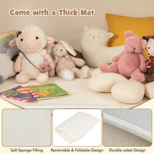Load image into Gallery viewer, Kids Tent, Large Play Tent with Padded Mat, Star Lights, Flags, Windows &amp; Storage Pockets
