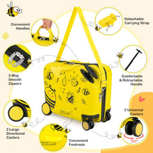 Load image into Gallery viewer, 2 Pieces Kids Luggage Set with Spinner Wheels and Anti-Lose Rope
