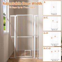 Load image into Gallery viewer, Extra Tall Pet Gate Heavy-Duty Metal Cat Gate with Wide Opening
