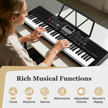 Load image into Gallery viewer, 61 Key Keyboard Piano, Portable Digital Piano with 200 Rhythms
