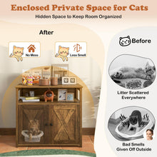 Load image into Gallery viewer, Cat Litter Box Enclosure Indoor Hidden Privacy Kitty Washroom
