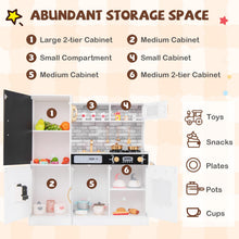 Load image into Gallery viewer, Play Kitchen Toy Set with Chalkboard and Real Sounds &amp; Lights
