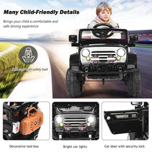 Load image into Gallery viewer, Kids Ride on Car, 12V Battery Powered Car with Remote Control, Lights, Music, Horn, 3 Speeds, Spring Suspension
