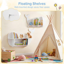 Load image into Gallery viewer, Space Saving Children Wooden Wall Shelves Organizer Display Storage Rack
