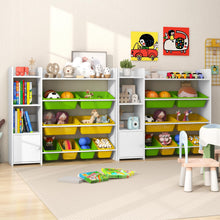 Load image into Gallery viewer, Toy Storage Organizer, 4 Tiers Kids Bookshelf and Toy Storage Unit with 8 Bins
